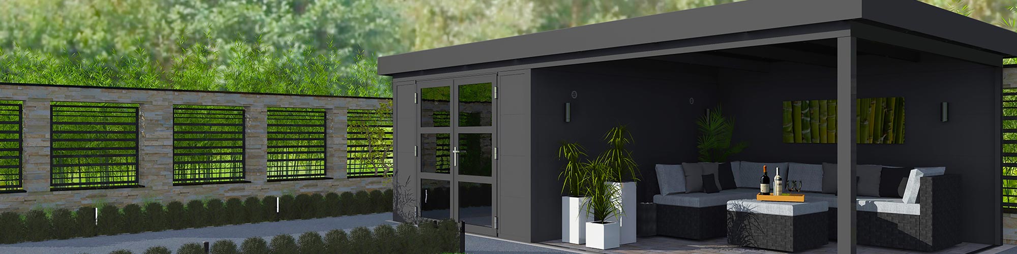 Carport met plat dak
