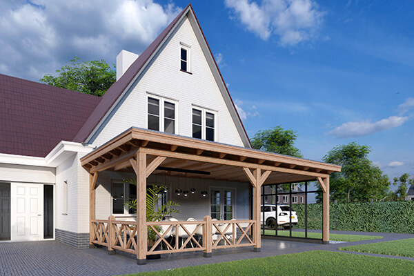 Houten overkapping