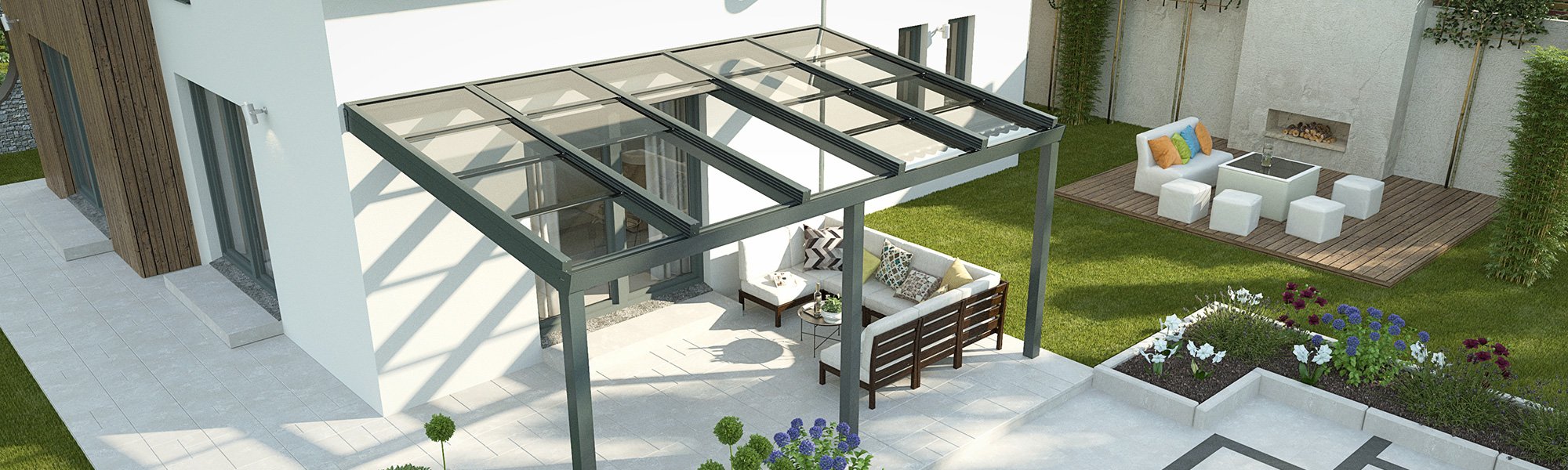 Veranda met schuifdak